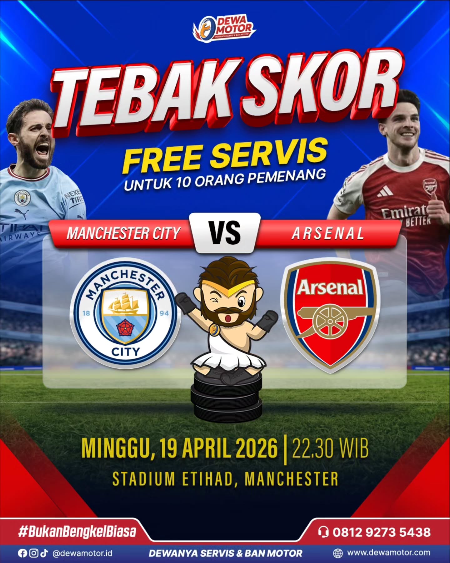 🚨TEBAK SKOR MANCHESTER CITY VS ARSENAL HARI MINGGU